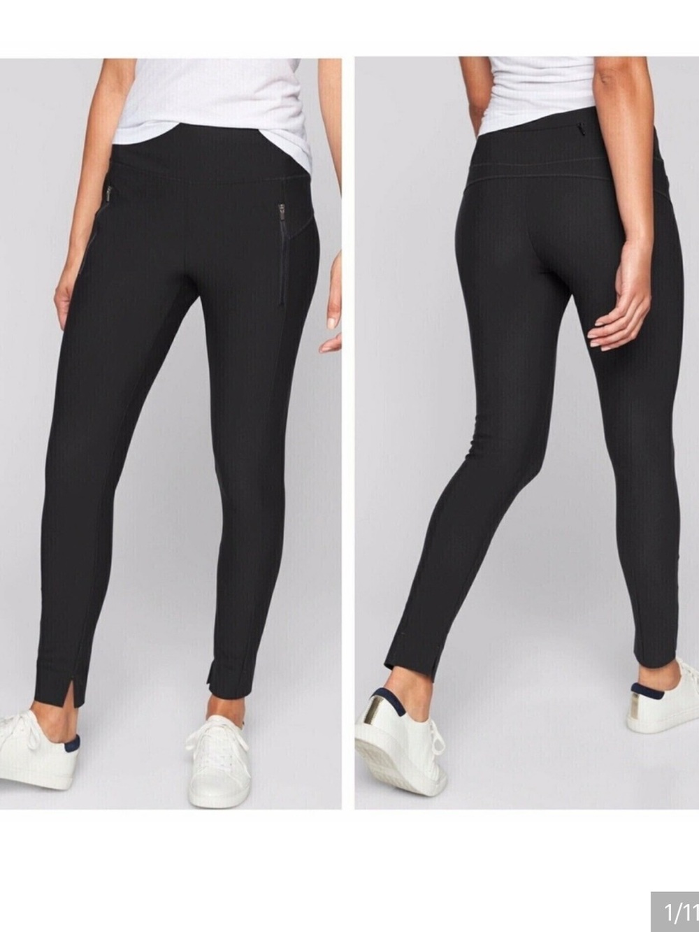 ATHLETA High-Rise Ankle Leggings with Zip Pockets